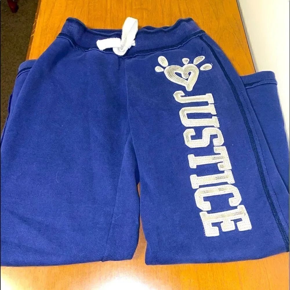 Justice bling logo sweatpants 